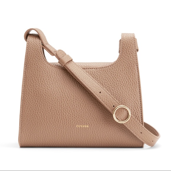 Cuyana Handbags - Cuyana Mini Double Loop Bag in Cappuccino